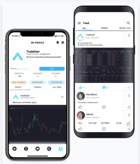 Original Tradelize Mobile App Interface